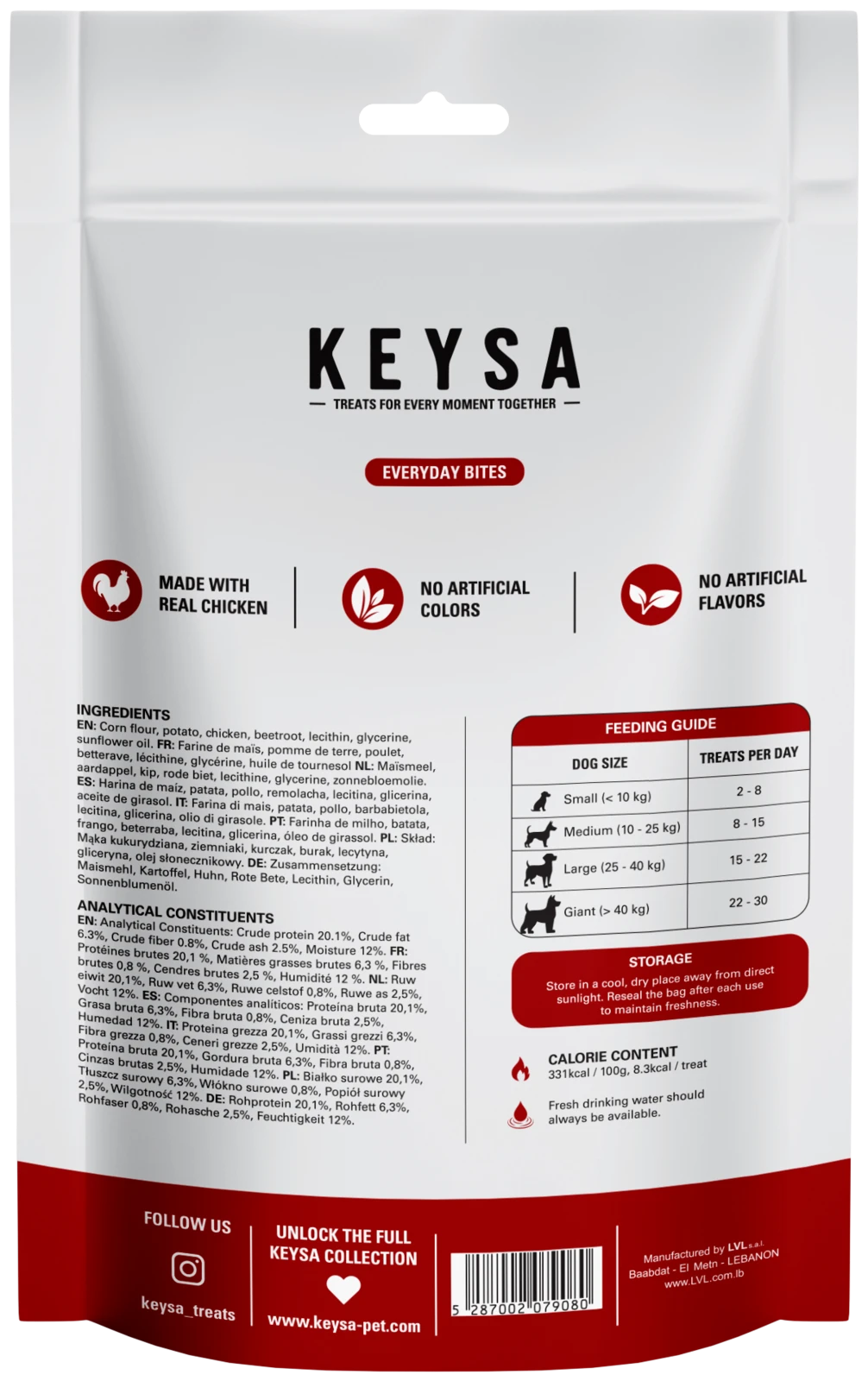 Everyday Bites pack, back
